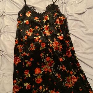 Velvet flower dress